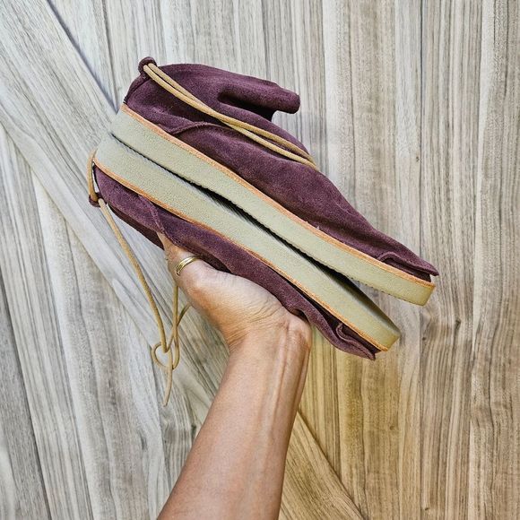 Sundance Satorisan Silverlake Suede Boots Oxblood Burgundy Red - Picture 10 of 14